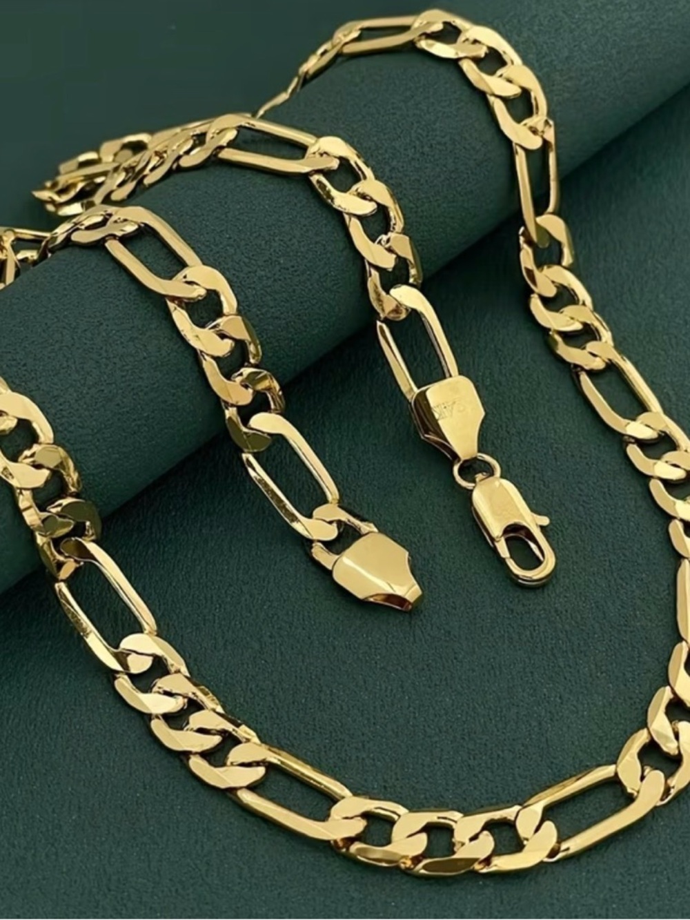24k Gold Figaro Chain Necklace